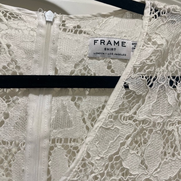 Frame White Long Sleeve Lace Cover Up Dress - Picture 5 of 7